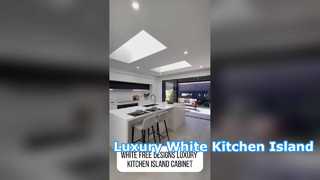 Белый свободный дизайн, роскошный кухонный островной шкаф