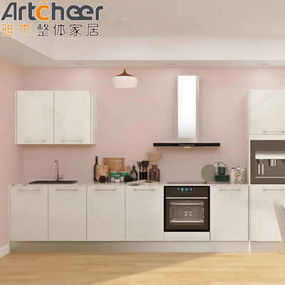 Купить UK Style Solid Wood Door Panel High Gloss Lacquer Finish I Shape Мини кухонные шкафы онлайн изготовление