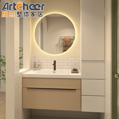 Купить Никакого крана не включено Luxury Hotel Center Bathroom Mirror Cabinet с двойным раковиной онлайн изготовление